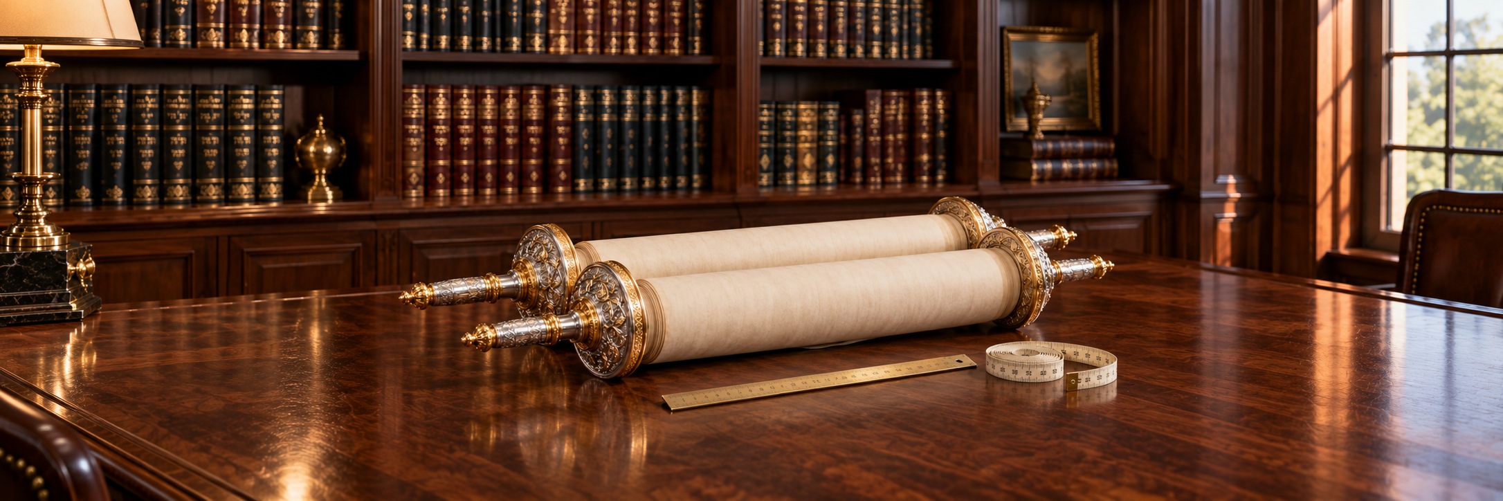 Elegant Atzei Chaim beside a measuring ruler Elegant Atzei Chaim beside a measuring ruler