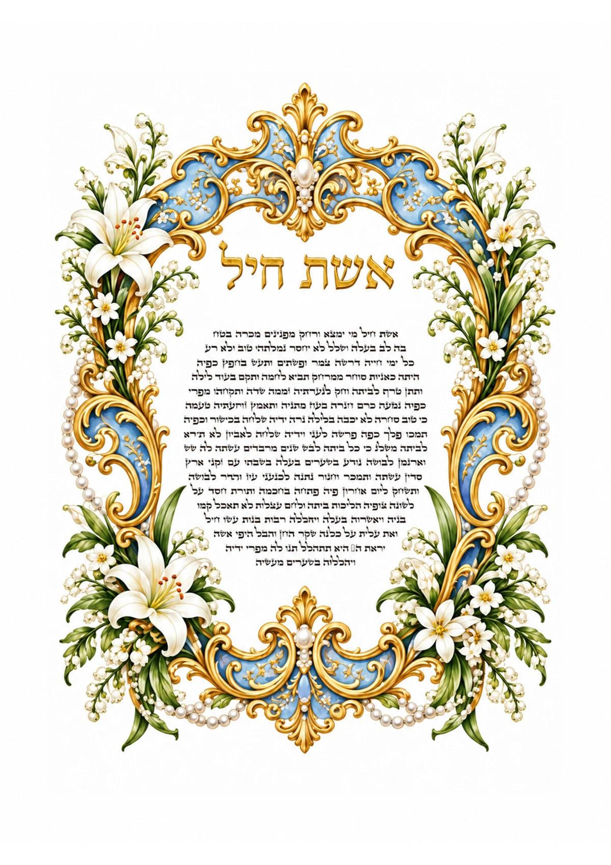 Eshet Chayil — Blue and Lilies Eshet Chayil — Blue and Lilies