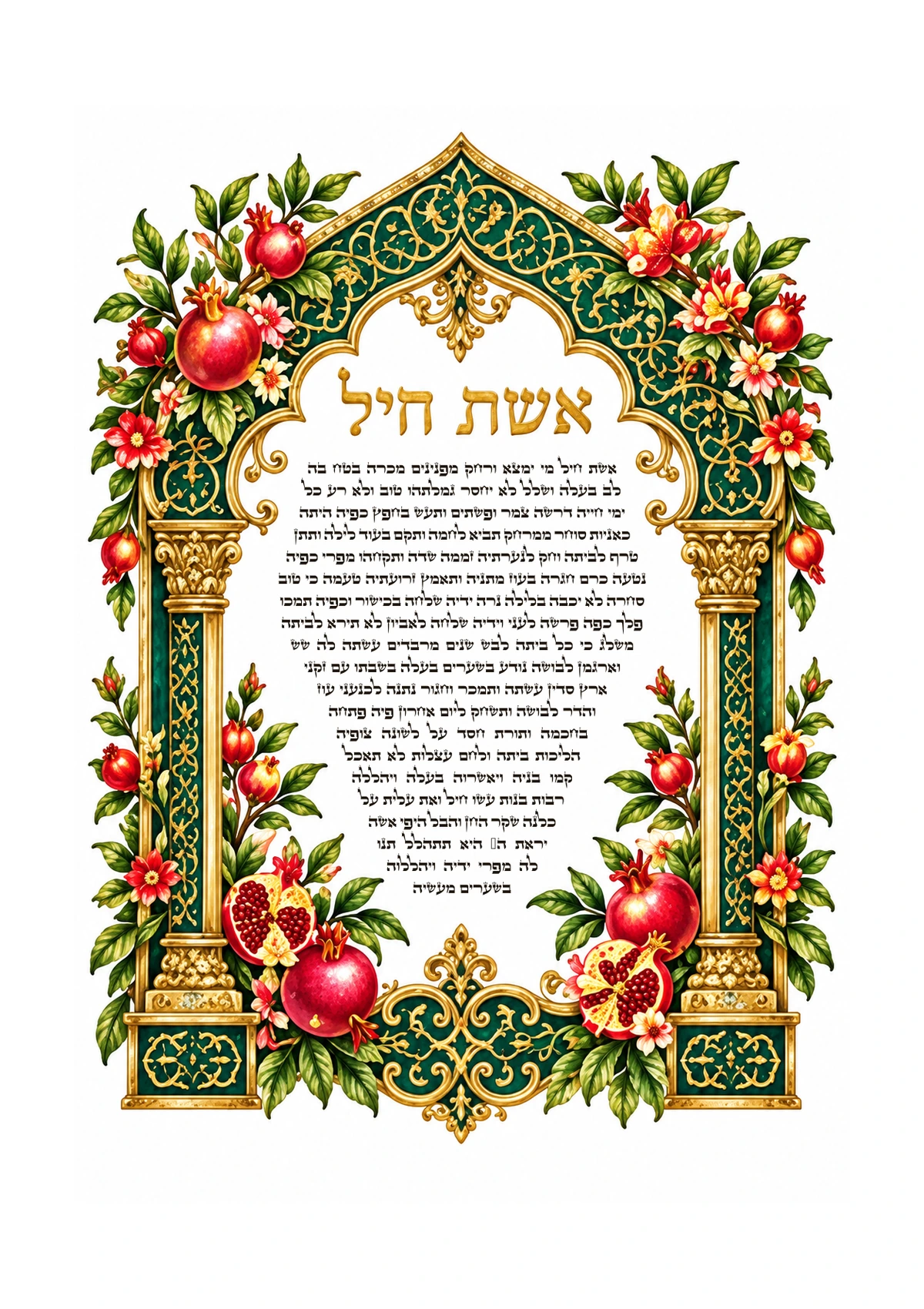 Eshet Chayil — Emerald Pomegranates Eshet Chayil — Emerald Pomegranates