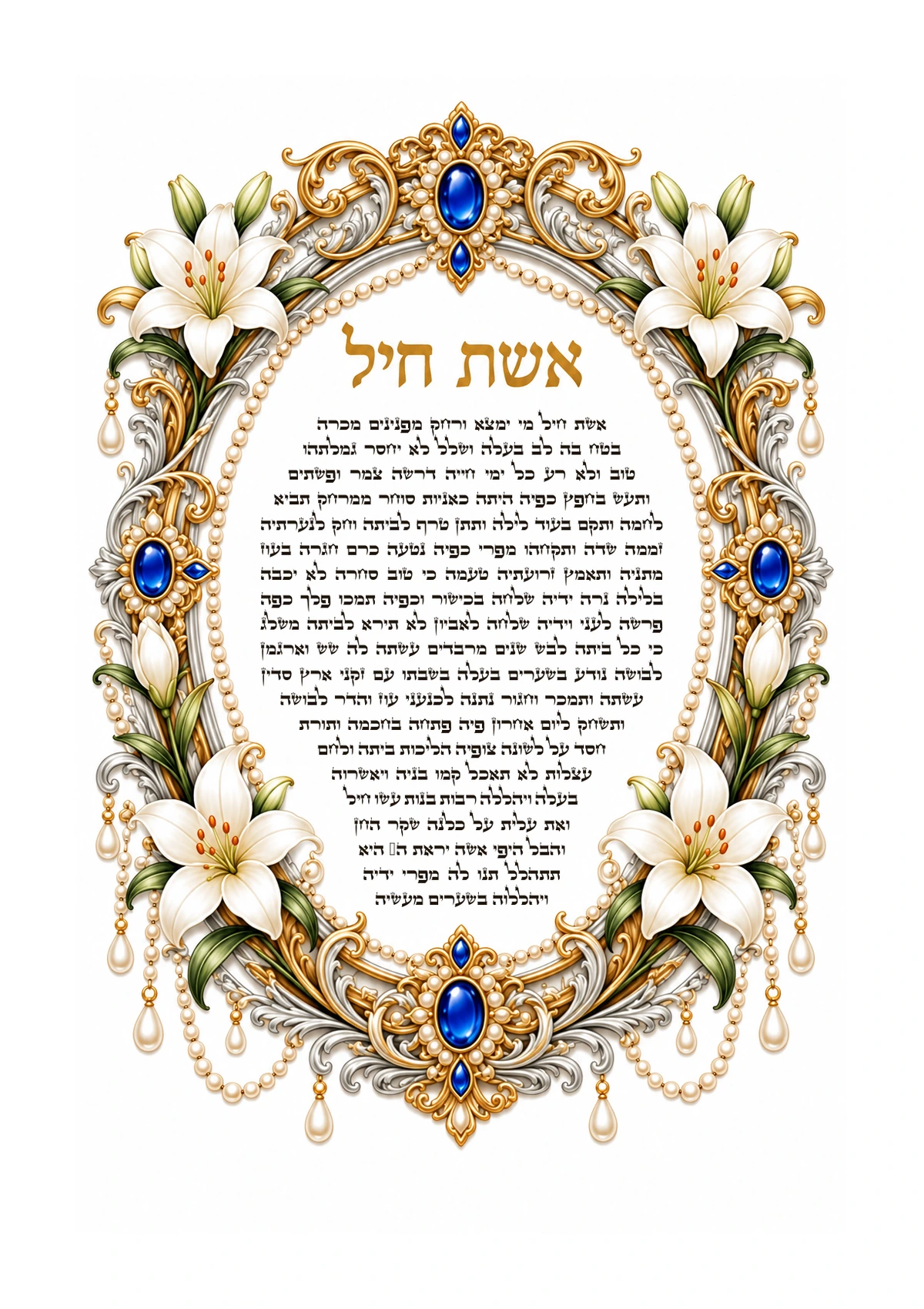 Eshet Chayil — Pearls and Lilies Eshet Chayil — Pearls and Lilies