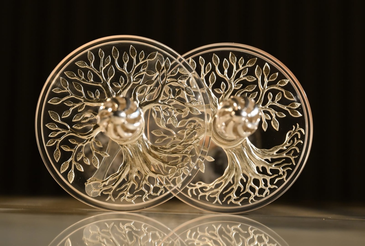 Atzei Chaim with gold Tree of Life ornaments Atzei Chaim with gold Tree of Life ornaments