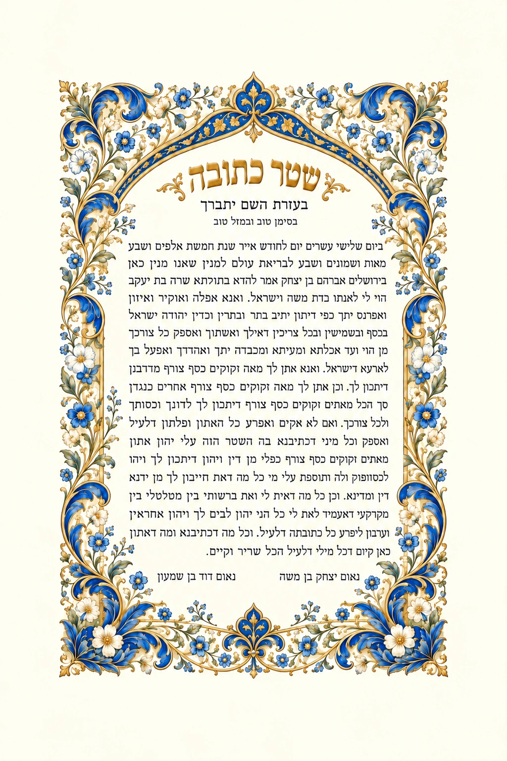 Blue Splendor Ketubah