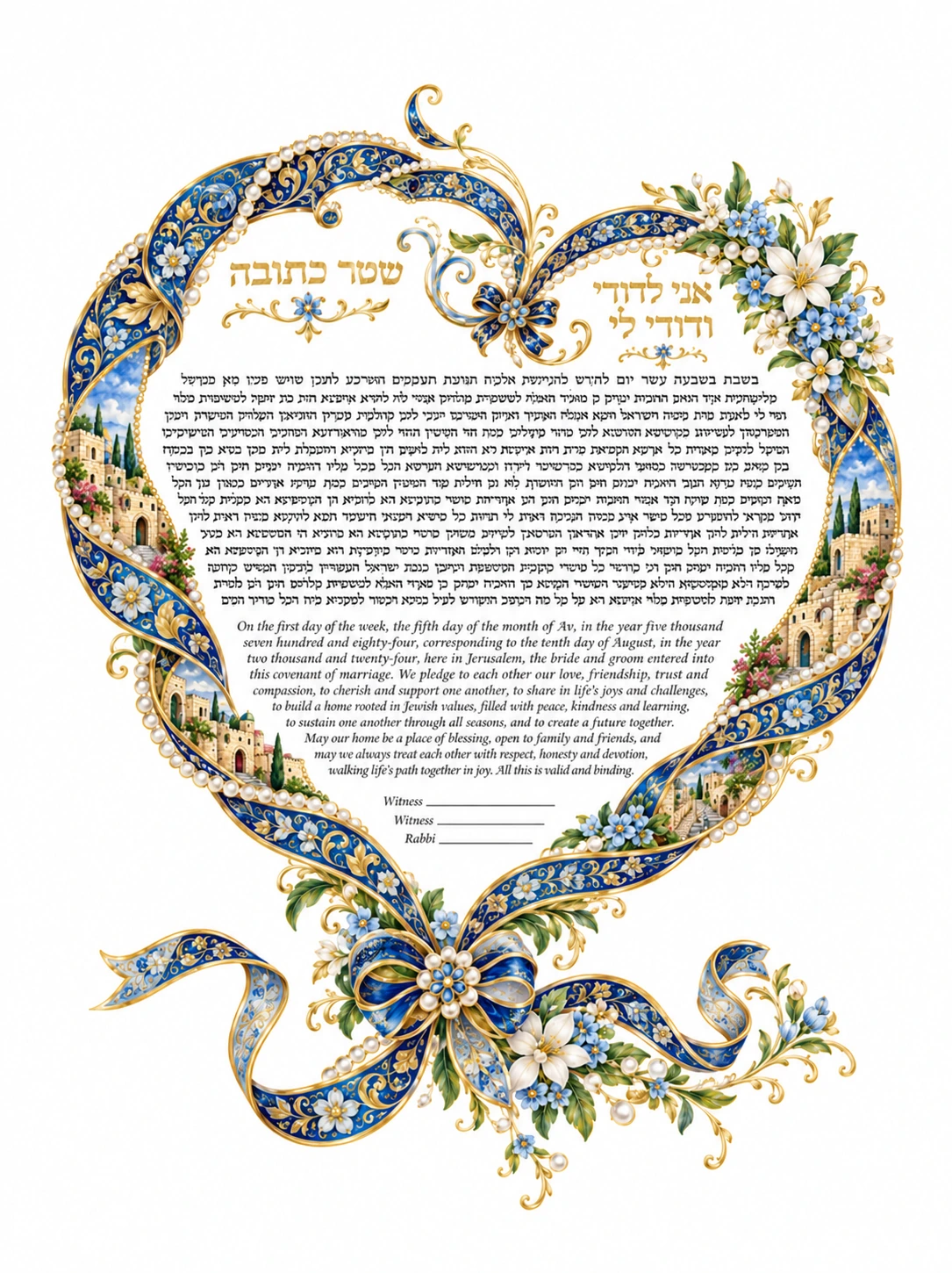 Jerusalem Heart Ketubah Jerusalem Heart Ketubah
