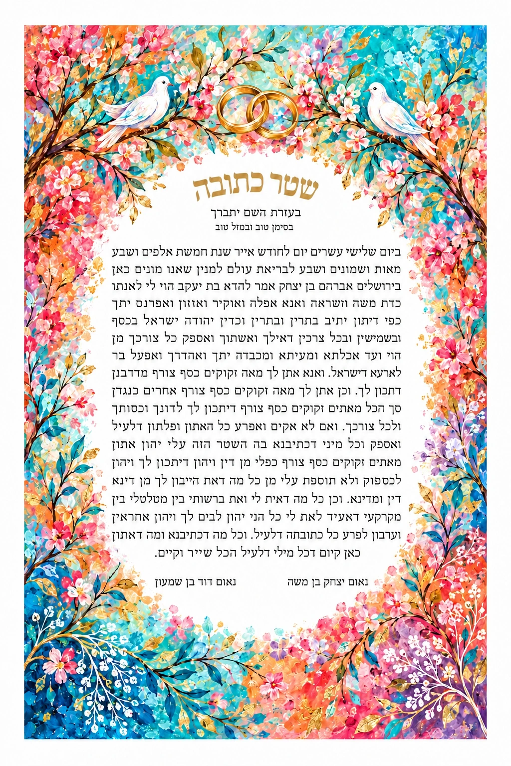 Interlocking Rings Ketubah Interlocking Rings Ketubah