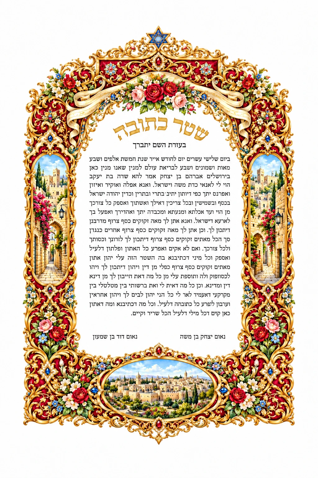 Royal Jerusalem Ketubah Royal Jerusalem Ketubah