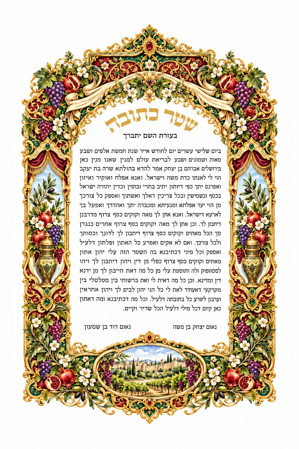 Regal Vine and Pomegranates Ketubah Regal Vine and Pomegranates Ketubah