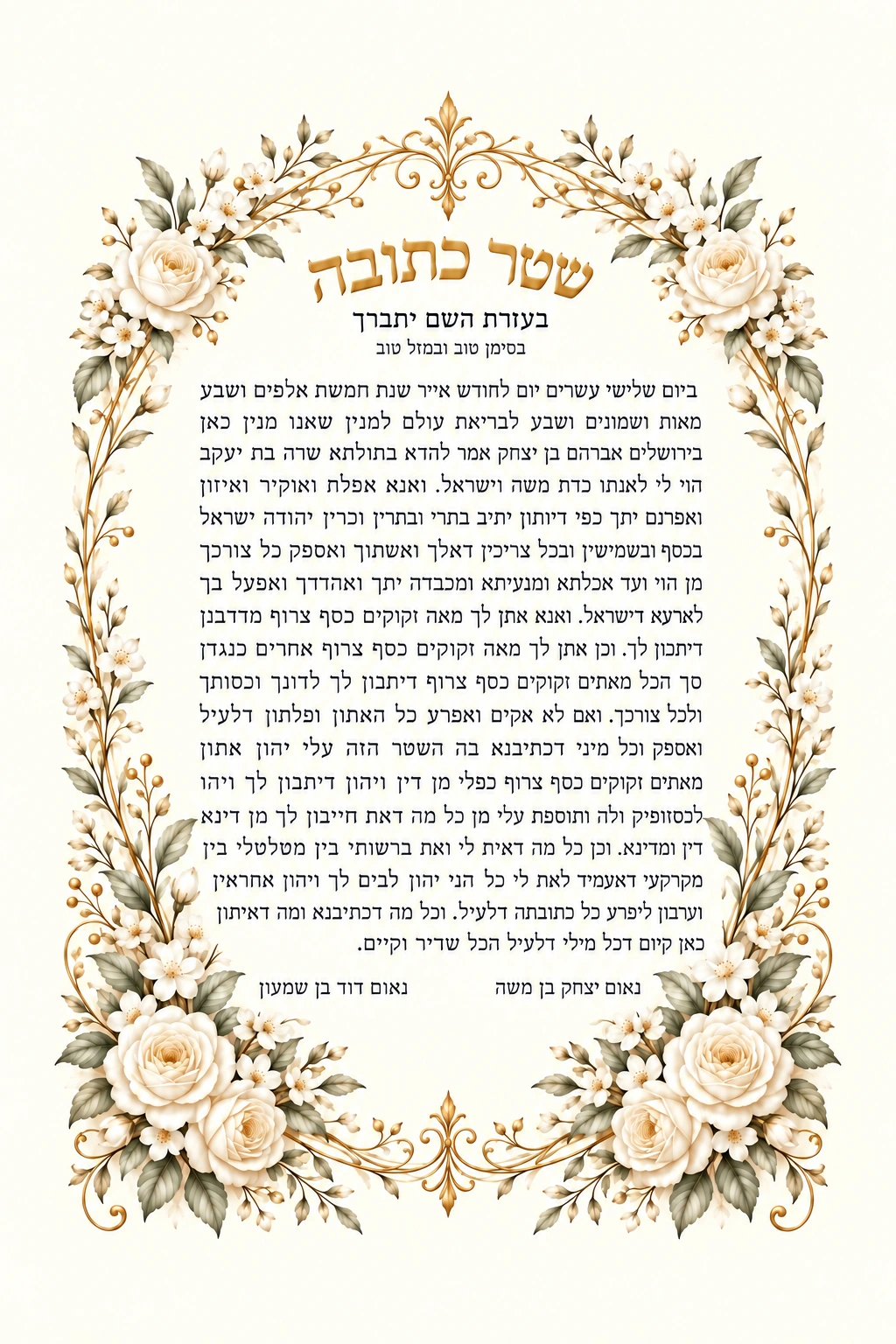 Pearl Blossom Ketubah