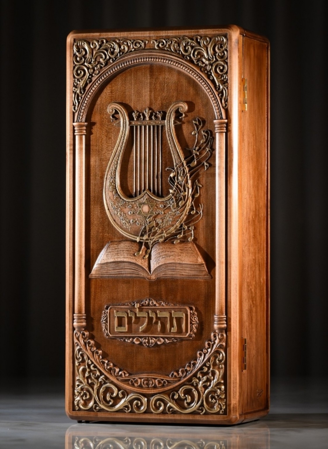 Handcrafted Wooden Aron Kodesh and Carrying Case Handcrafted Wooden Aron Kodesh and Carrying Case
